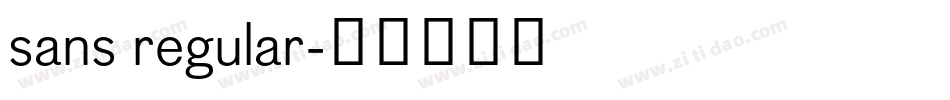 sans regular字体转换